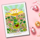 Joy Squirrel Niet-traditioneel Folie Feestdagenkaart