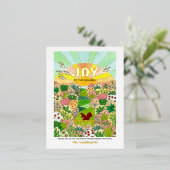 Joy Squirrel Niet-traditionele foto Folie Feestdagen Briefkaart (Staand Voorkant)