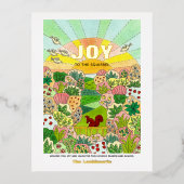 Joy Squirrel Niet-traditionele foto Folie Feestdagen Briefkaart (Voorkant)