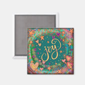 Joy Stars  Kleurrijke Harten Inspirivity Magneet (Voorkant / Achterkant)