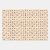 Joy Tan Tartan Pattern Kerstmis Inpakpapier Vel (Voorkant)