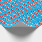 JOY-tekst met sneeuwvlokken op de achtergrond van  Cadeaupapier (Hoek)