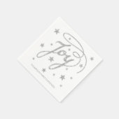 JOY-tekst nep zilver glitters uiterlijk & aangepas Servetten (Hoek)