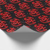 Joy Text met Snowflakes Cadeaupapier (Hoek)