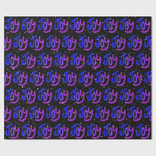 Joy Text met Snowflakes Cadeaupapier (Vlak)