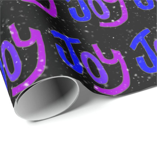 Joy Text met Snowflakes Cadeaupapier (Rol Hoek)