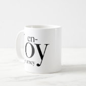 Joy the Journey Koffiemok (Voorkant links)