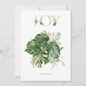 Joy tijdens kerstmis Tropische Groene Palm Leaves Feestdagenkaart (Voorkant)