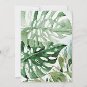 Joy tijdens kerstmis Tropische Groene Palm Leaves Feestdagenkaart (Achterkant)