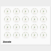 Joy tijdens kerstmis Tropische Groene Palm Leaves Ronde Sticker (Vel)