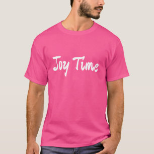 Joy Time™ Bold Roze Unisex T-Shirt – Opbeurende Gr