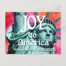 Joy to America Harris Walz Briefkaart