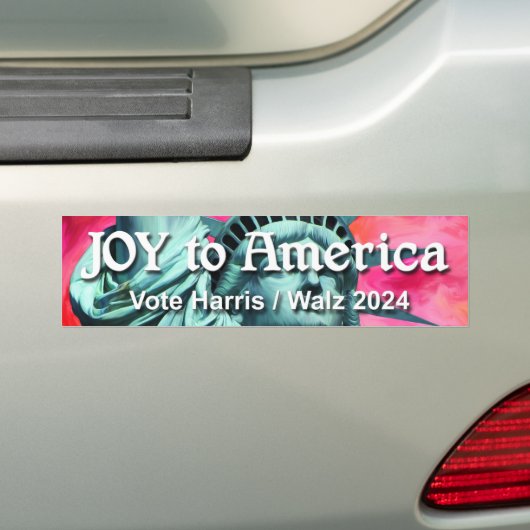 Joy to America Harris Walz Bumpersticker (Op auto)