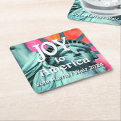 Joy to America Harris Walz Kartonnen Onderzetters (Schuin)