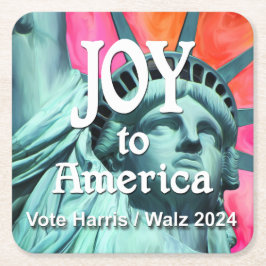 Joy to America Harris Walz Kartonnen Onderzetters