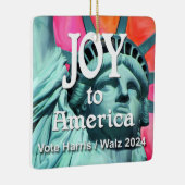Joy to America Harris Walz Keramisch Ornament (Rechts)