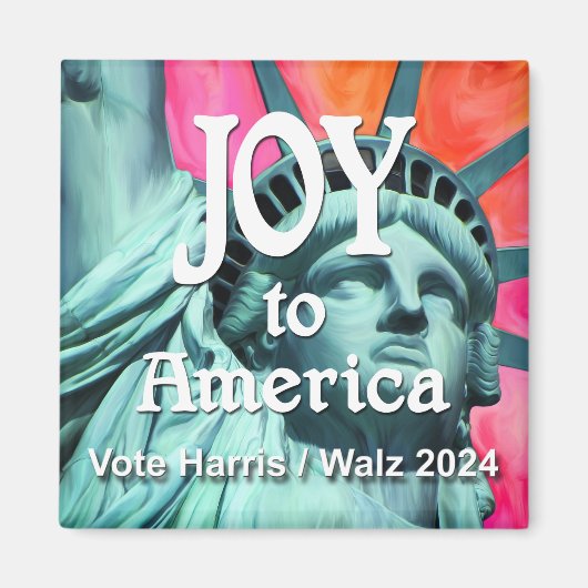 Joy to America Harris Walz Magneet (Voorkant)