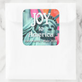 Joy to America Harris Walz Vierkante Sticker (Tas)