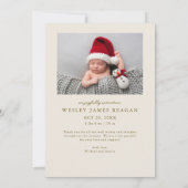 Joy to Our World Cream Multi Foto Geboorte Aankondiging (Achterkant)