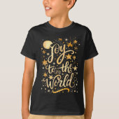 Joy To The Christmas World Christian Jesus Nativit T-shirt (Voorkant)