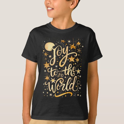 Joy To The Christmas World Christian Jesus Nativit T-shirt (Voorkant)