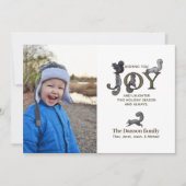 Joy to the Squirrels Foto Kerstmis Feestdagenkaart (Voorkant)