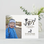 Joy to the Squirrels Foto Kerstmis Feestdagenkaart (Staand voorkant)