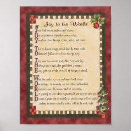 "Joy to the World" Acrostic Poem Canvas afdrukken Poster