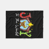 Joy To The World Baby Jesus Christmas Nativity Sce Fleece Deken (Voorkant (Horizontaal))