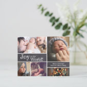 Joy to the World Baby's eerste kerstfoto Briefkaart (Staand voorkant)