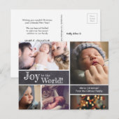Joy to the World Baby's eerste kerstfoto Briefkaart (Voorkant / Achterkant)