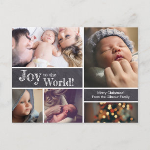 Joy to the World Baby's eerste kerstfoto Briefkaart