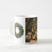 Joy to the World Barnyard Animals Wreath Mug Koffiemok (Voorkant links)