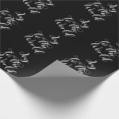 Joy to the World Black Gift Wrapping Paper Cadeaupapier (Hoek)