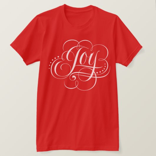 Joy to the World Chalkboard Fancy Chalk Lettering T-shirt (Design voorkant)