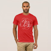 Joy to the World Chalkboard Fancy Chalk Lettering T-shirt (Voorkant volledig)