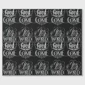 Joy to the World Christelijk kerstschoolbord Cadeaupapier (Vlak)