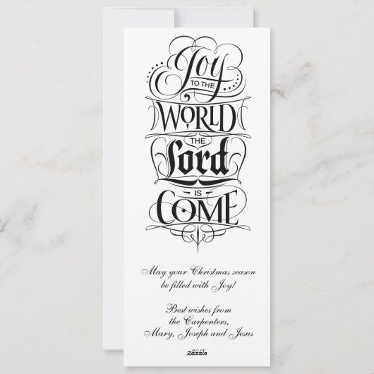 Joy to the World Christelijke kerst aanpassen Feestdagenkaart (Achterkant)