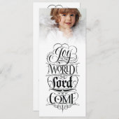 Joy to the World Christelijke kerst aanpassen Feestdagenkaart (Voorkant / Achterkant)