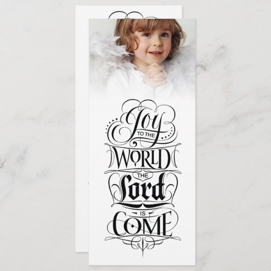 Joy to the World Christelijke kerst aanpassen Feestdagenkaart (Voorkant / Achterkant)