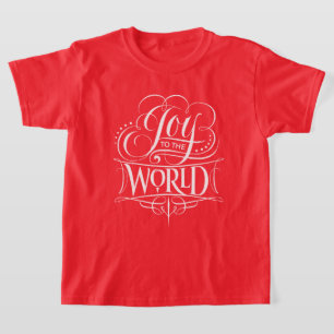 Joy to the World - Christelijke kerstkalligrafie T-shirt