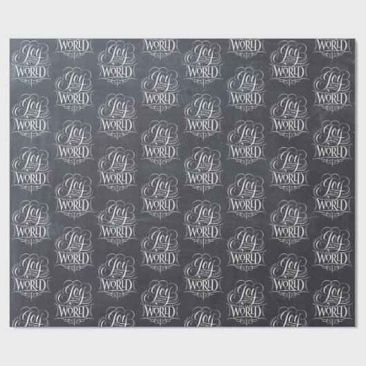 Joy To The World - Christelijke kerstkrijt Cadeaupapier (Vlak)