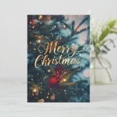 Joy to the World Christian Christmas Card Feestdagenkaart (Staand voorkant)