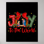 Joy To The World Christian Christmas Coquette Oh H Poster (Voorkant)