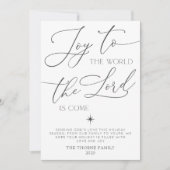 Joy To The World Christian Photo Holiday Card Kaart (Voorkant)