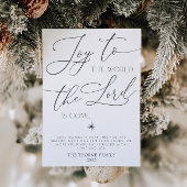 Joy To The World Christian Photo Holiday Card Kaart