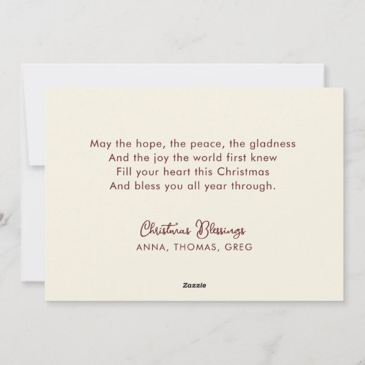 Joy To The World Christian Religious Christmas Feestdagenkaart (Achterkant)