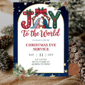 Joy to the World Christmas Church Service Kaart