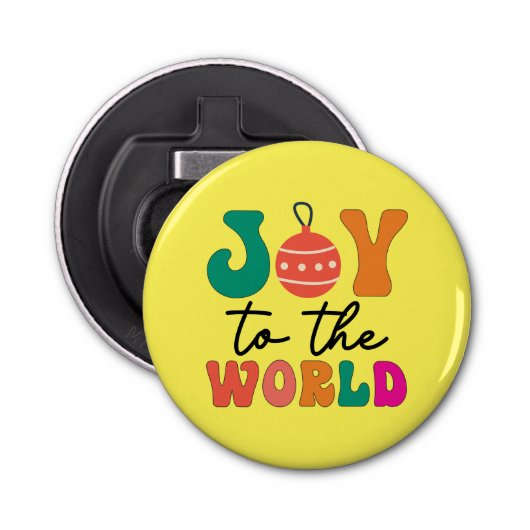 Joy to the World - Christmas Design-50835 Button Flesopener (Voorkant)