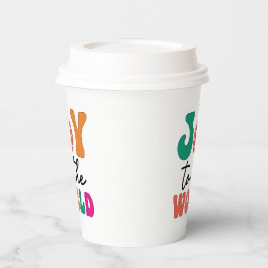 Joy to the World - Christmas Design-50835 Papieren Bekers (Links)